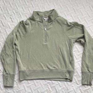 Danskin Light Green Quarter-Zip Soft sweatshirt